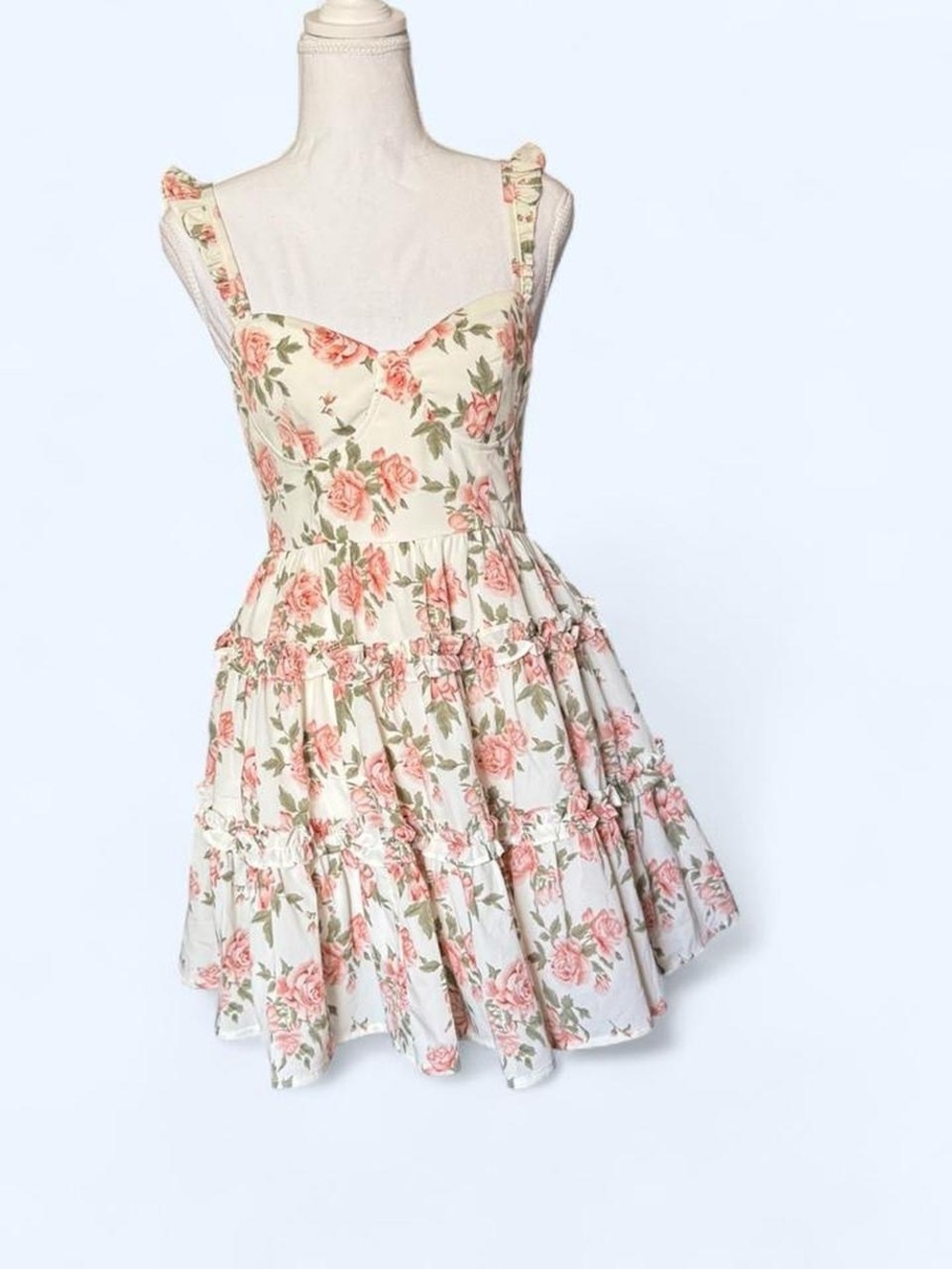 🌸✨ OHS Floral Ruffle Mini Dress ✨🌸